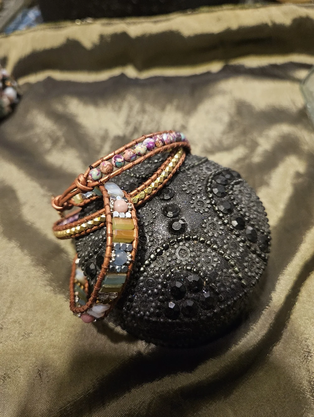Wrap Around Boho Bracelet, Beads - Picture 2 of 3